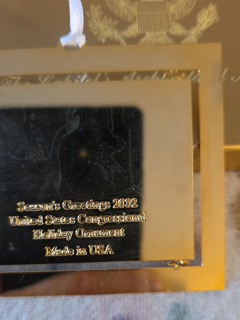 Official 2002 United States Congressional Holiday Ornament,